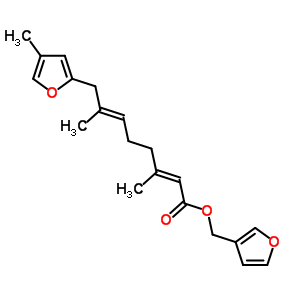 (2E,6e)-3,7-dimethyl-8-(4-methyl-2-furyl)-2,6-octadienoic acid 3-furylmethyl ester Structure,53492-34-5Structure