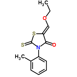 5-Ethoxymethylene-2-thioxo-3-o-tolyl-4-thiazolidinone Structure,53514-43-5Structure