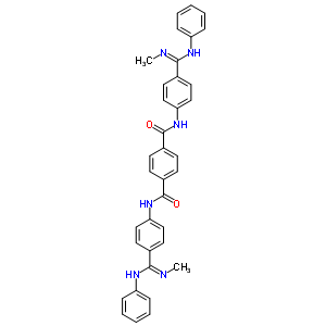 N,n-bis[4-(n-methyl-n-phenyl-carbamimidoyl)phenyl]benzene-1,4-dicarboxamide Structure,5352-54-5Structure