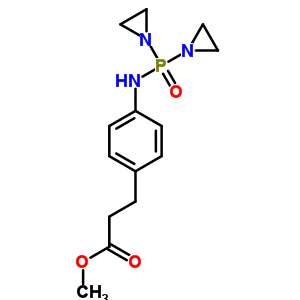 Benzenepropanoic acid,4-[[bis(1-aziridinyl)phosphinyl]amino]-, methyl ester Structure,53533-29-2Structure