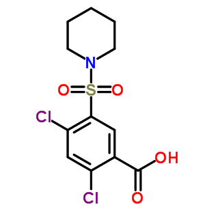 2,4-Dichloro-5-[piperidinosulfonyl] benzoic acid Structure,53552-35-5Structure