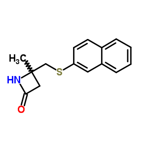 4-Methyl-4-(naphthalen-2-ylsulfanylmethyl)azetidin-2-one Structure,53598-94-0Structure