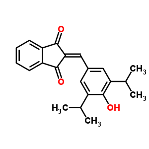 2-[(4-Hydroxy-3,5-dipropan-2-yl-phenyl)methylidene]indene-1,3-dione Structure,53608-00-7Structure