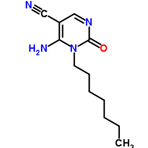 3-Heptyl-4-imino-2-oxo-1,2,3,4-tetrahydro-5-pyrimidinecarbonitrile Structure,53608-90-5Structure