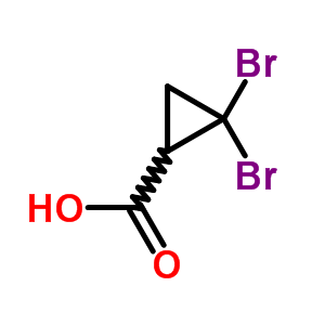 Cyclopropanecarboxylic acid, 2,2-dibromo- Structure,5365-17-3Structure