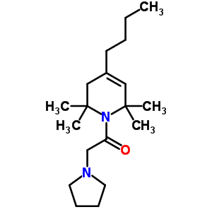 1,2,3,6-Tetrahydro-4-butyl-1-(1-pyrrolidinylacetyl)-2,2,6,6-tetramethylpyridine Structure,53725-47-6Structure