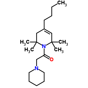 1,2,3,6-Tetrahydro-4-butyl-1-(piperidinoacetyl)-2,2,6,6-tetramethylpyridine Structure,53725-48-7Structure