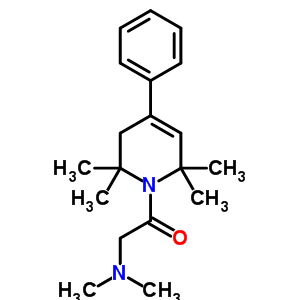 1,2,3,6-Tetrahydro-1-(n,n-dimethylglycyl)-4-phenyl-2,2,6,6-tetramethylpyridine Structure,53725-51-2Structure