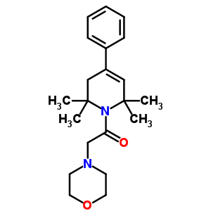 1,2,3,6-Tetrahydro-1-(morpholinoacetyl)-4-phenyl-2,2,6,6-tetramethylpyridine Structure,53725-54-5Structure