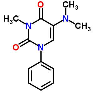 5-(Dimethylamino)-3-methyl-1-phenyluracil Structure,53727-38-1Structure