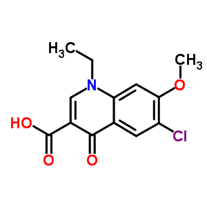 6-Chloro-1-ethyl-1,4-dihydro-7-methoxy-4-oxo-3-quinolinecarboxylic acid Structure,53776-42-4Structure