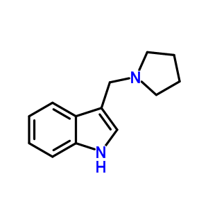 3-(1-Pyrrolidinylmethyl)-1h-indole Structure,5379-94-2Structure