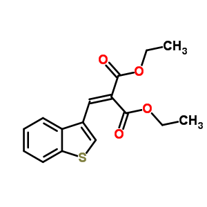 Diethyl 2-(benzothiophen-3-ylmethylidene)propanedioate Structure,5381-31-7Structure