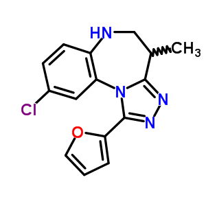 9-Chloro-1-(2-furyl)-5,6-dihydro-4-methyl-4h-[1,2,4]triazolo[4,3-a][1,5]benzodiazepine Structure,54028-86-3Structure