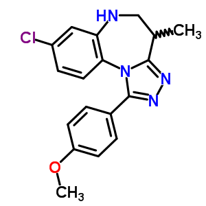 8-Chloro-5,6-dihydro-1-(4-methoxyphenyl)-4-methyl-4h-[1,2,4]triazolo[4,3-a][1,5]benzodiazepine Structure,54028-90-9Structure