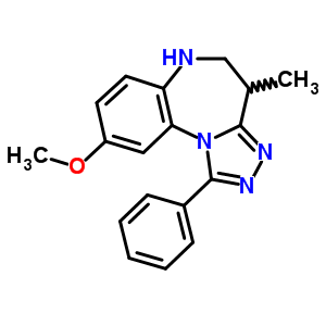 5,6-Dihydro-9-methoxy-4-methyl-1-phenyl-4h-[1,2,4]triazolo[4,3-a][1,5]benzodiazepine Structure,54028-95-4Structure