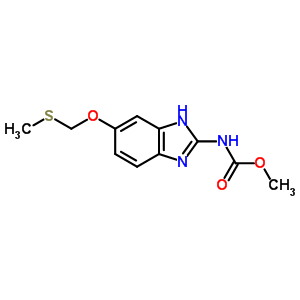 Carbamic acid,(5-((methylthio)methoxy)-1h-benzimidazol-2-yl)-,methyl ester Structure,54029-24-2Structure