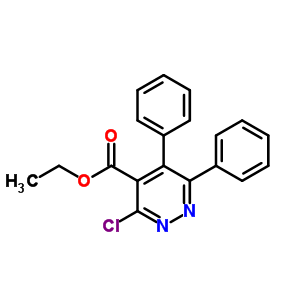 4-Pyridazinecarboxylicacid, 3-chloro-5,6-diphenyl-, ethyl ester Structure,54108-27-9Structure