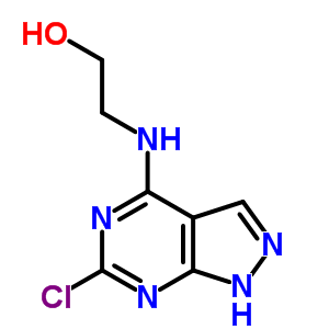 2-(6-Chloro-1(2)h-pyrazolo[3,4-d]pyrimidin-4-ylamino)-ethanol Structure,5417-81-2Structure