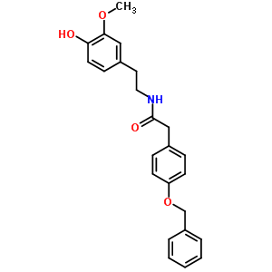 Benzeneacetamide,n-[2-(4-hydroxy-3-methoxyphenyl)ethyl]-4-(phenylmethoxy)- Structure,54170-03-5Structure