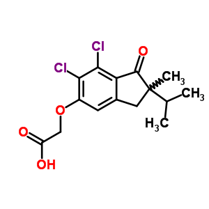 (6,7-Dichloro-2-isopropyl-2-methyl-1-oxoindan-5-yl)oxyacetic acid Structure,54197-01-2Structure