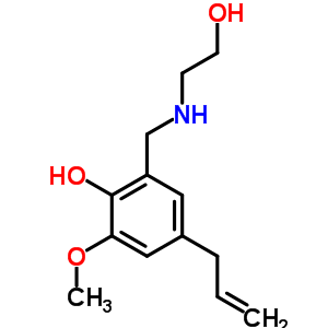 2-[[(2-Hydroxyethyl)amino]methyl ]-6-methoxy-4-(2-propenyl)phenol Structure,54219-78-2Structure