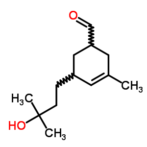 5-(3-Hydroxy-3-methylbutyl)-3-methyl-3-cyclohexene-1-carbaldehyde Structure,54221-01-1Structure