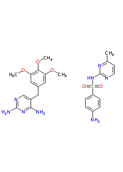 4-Amino-n-(4-methyl-2-pyrimidinyl)benzenesulfonamide mixt. with 5-((3,4,5-trimethoxyphenyl)meth yl)-2,4-pyrimidinediamine Structure,54242-77-2Structure