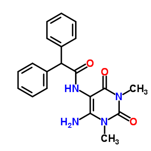 Acetamide, n-(6-amino-1,2,3,4-tetrahydro-1,3-dimethyl-2,4-dioxo-5-pyrimidinyl)-2,2-diphenyl-(8ci) Structure,5426-77-7Structure