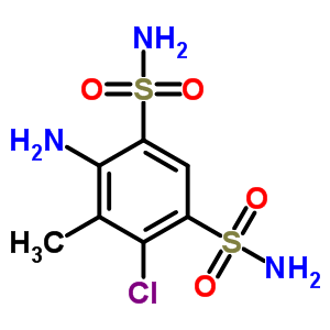 4-Amino-6-chloro-5-methyl-1,3-benzenedisulfonamide Structure,54295-77-1Structure