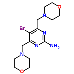 2-Pyrimidinamine,5-bromo-4,6-bis(4-morpholinylmethyl)- Structure,5430-55-7Structure