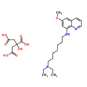 N-[3-(3-diethylaminopropylsulfanyl)propyl]-6-methoxy-quinolin-8-amine Structure,5430-93-3Structure