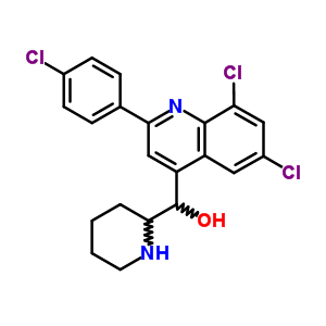 [6,8-Dichloro-2-(4-chlorophenyl)quinolin-4-yl]-(2-piperidyl)methanol Structure,5431-65-2Structure