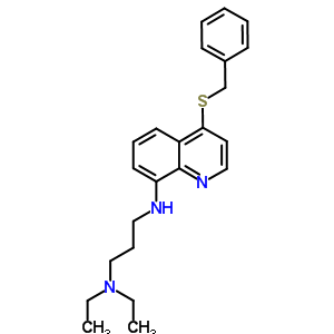 N-(4-benzylsulfanylquinolin-8-yl)-n,n-diethyl-propane-1,3-diamine Structure,5431-71-0Structure