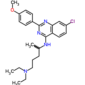 N-[7-chloro-2-(4-methoxyphenyl)quinazolin-4-yl]-n,n-diethyl-pentane-1,4-diamine Structure,5431-76-5Structure