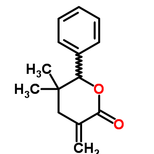 2H-pyran-2-one,tetrahydro-5,5-dimethyl-3-methylene-6-phenyl- Structure,54312-55-9Structure