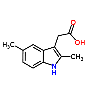 (2,5-Dimethyl-1H-indol-3-yl)acetic acid Structure,5435-40-5Structure