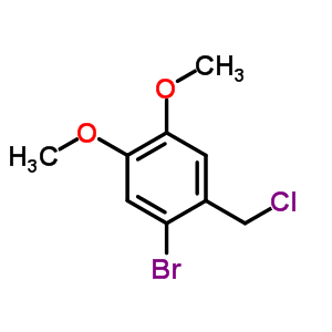 1-Bromo-2-(chloromethyl)-4,5-dimethoxy-benzene Structure,54370-01-3Structure