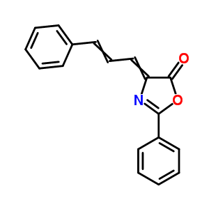 5(4H)-oxazolone, 2-phenyl-4-(3-phenyl-2-propen-1-ylidene)- Structure,5438-08-4Structure