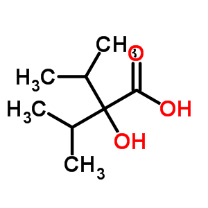 2-Hydroxy-3-methyl-2-propan-2-yl-butanoic acid Structure,5438-17-5Structure