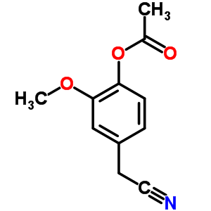 4-(Cyanomethyl)-2-methoxyphenyl Acetate Structure,5438-51-7Structure