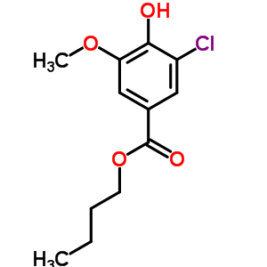 Butyl 3-chloro-4-hydroxy-5-methoxy-benzoate Structure,5438-56-2Structure