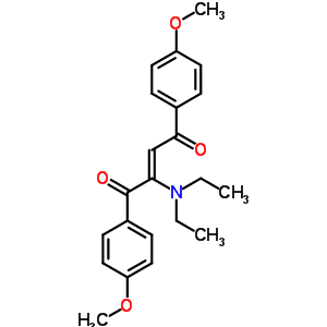 2-Butene-1,4-dione,2-(diethylamino)-1,4-bis(4-methoxyphenyl)- Structure,5438-92-6Structure