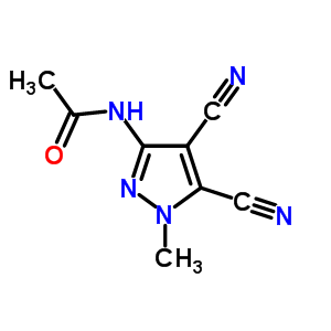 Acetamide,n-(4,5-dicyano-1-methyl-1h-pyrazol-3-yl)- Structure,54385-52-3Structure