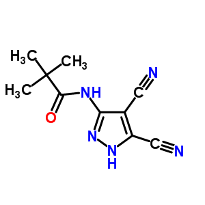 Propanamide,n-(4,5-dicyano-1h-pyrazol-3-yl)-2,2-dimethyl- Structure,54385-55-6Structure