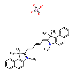 4,5:4,5-Dibenzo-1,1,3,3,3,3-hexamethylindadicarbocyanine perchlorate Structure,54389-98-9Structure