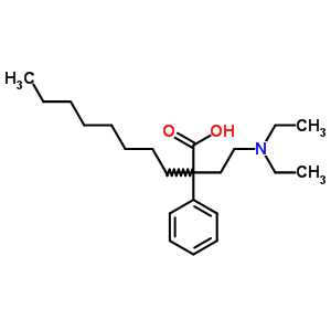 Benzeneacetic acid, a-[2-(diethylamino)ethyl]-a-octyl- Structure,5441-30-5Structure