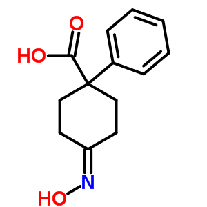 4-Hydroxyimino-1-phenyl-cyclohexane-1-carboxylic acid Structure,5441-44-1Structure