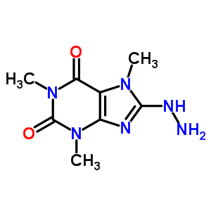 8-Hydrazinyl-1,3,7-trimethyl-purine-2,6-dione Structure,5442-17-1Structure