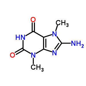 8-Amino-3,7-dimethyl-purine-2,6-dione Structure,5442-23-9Structure